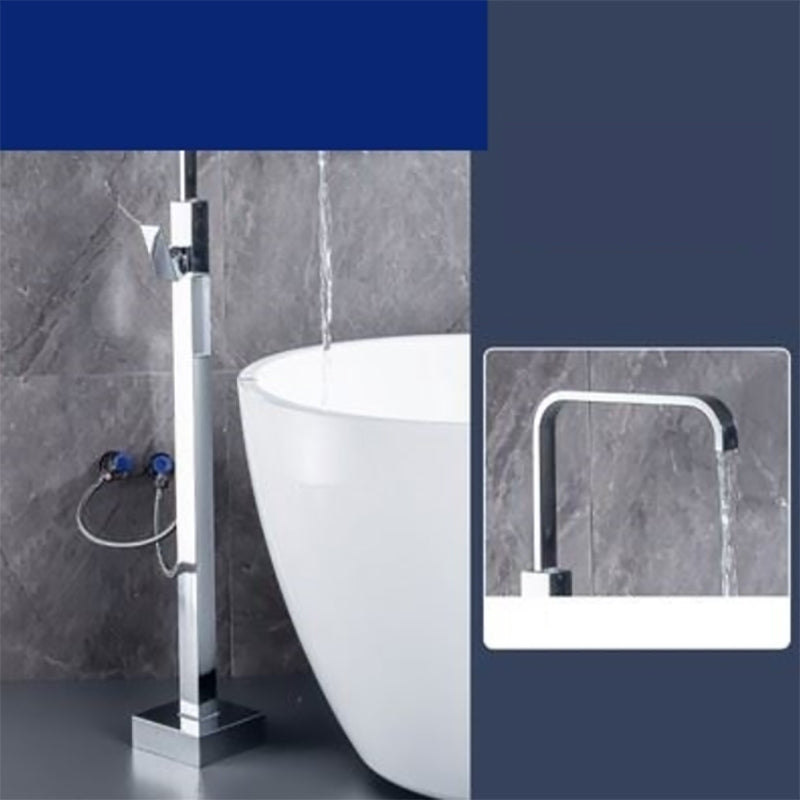 Floor Mounted Metal Freestanding Tub Filler One Hold Freestanding Tub Filler Trim