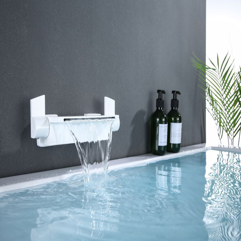 Classic Bath Faucet Solid Color Wall Mounted Waterfall Bathroom Faucet