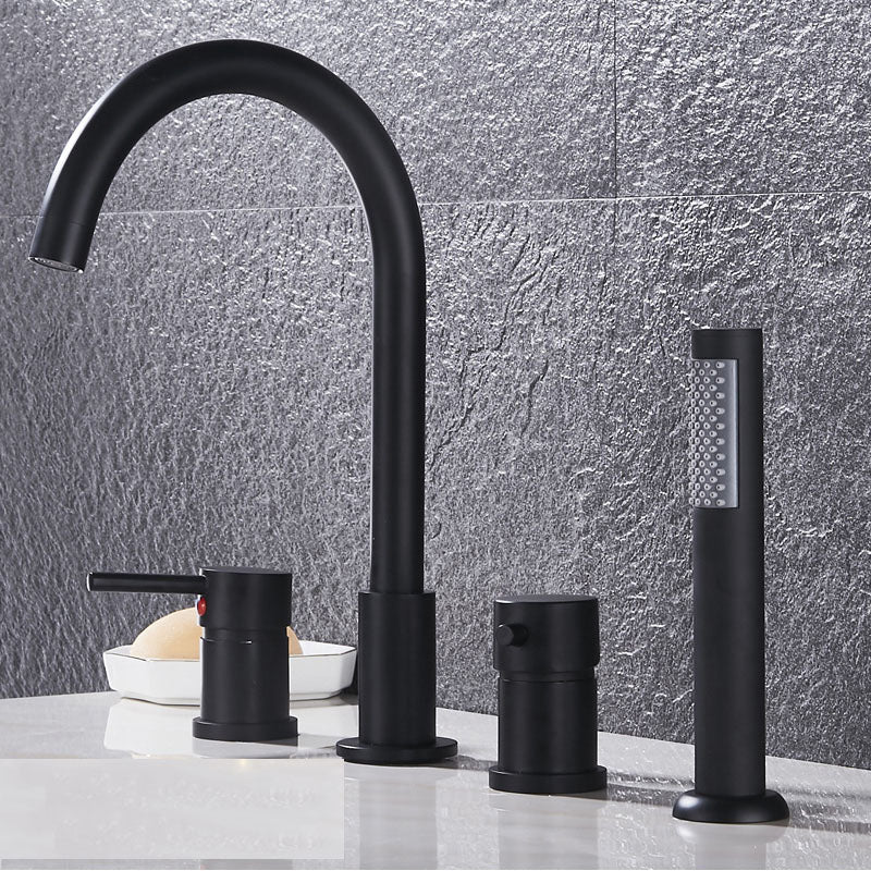 Modern Style Roman Tub Faucet Deck-Mount Copper Roman Tub Faucet