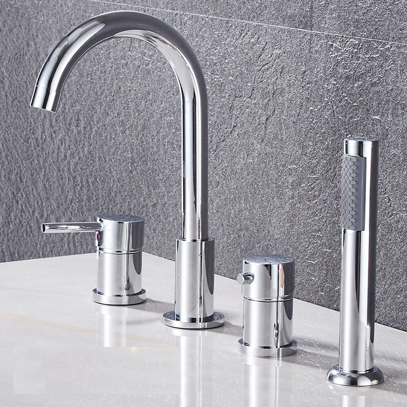 Modern Style Roman Tub Faucet Deck-Mount Copper Roman Tub Faucet