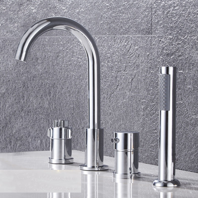 Modern Style Roman Tub Faucet Deck-Mount Copper Roman Tub Faucet