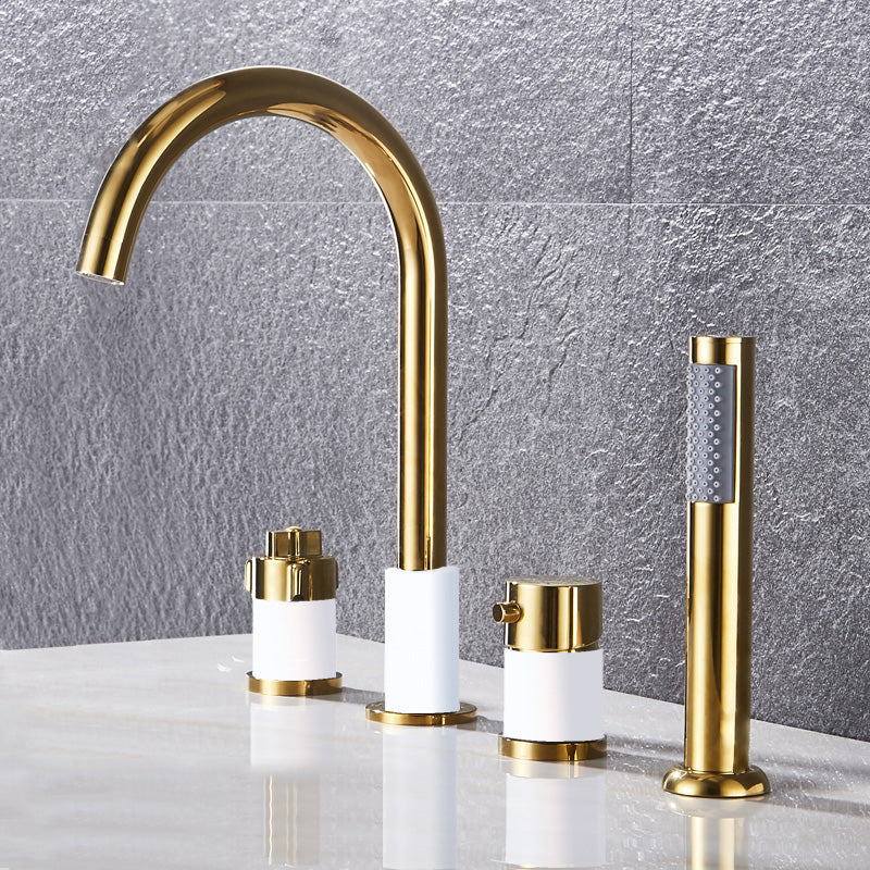 Modern Style Roman Tub Faucet Deck-Mount Copper Roman Tub Faucet