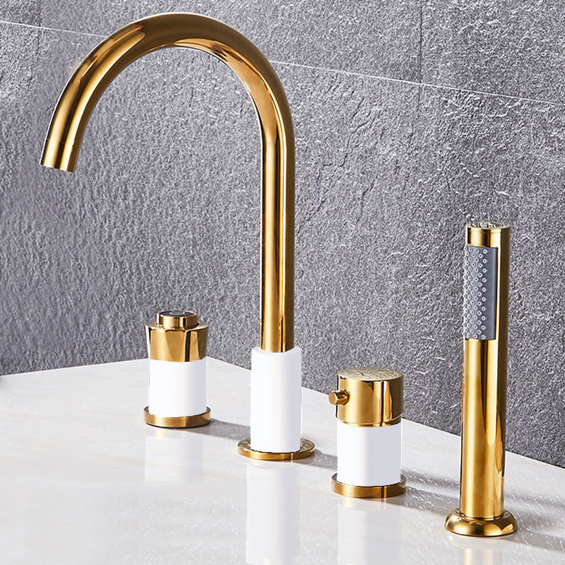 Modern Style Roman Tub Faucet Deck-Mount Copper Roman Tub Faucet