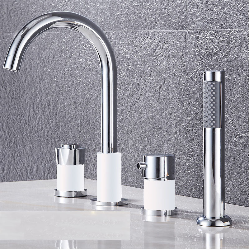 Modern Style Roman Tub Faucet Deck-Mount Copper Roman Tub Faucet