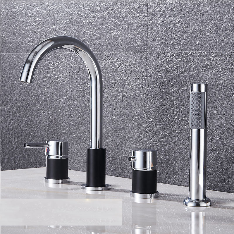 Modern Style Roman Tub Faucet Deck-Mount Copper Roman Tub Faucet