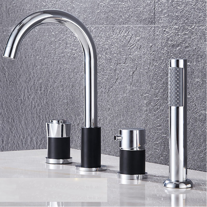 Modern Style Roman Tub Faucet Deck-Mount Copper Roman Tub Faucet