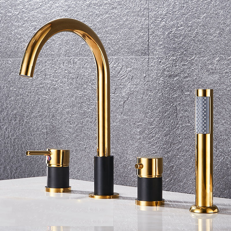 Modern Style Roman Tub Faucet Deck-Mount Copper Roman Tub Faucet