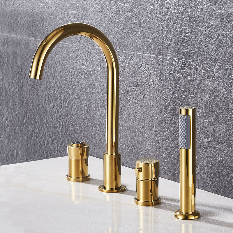 Modern Style Roman Tub Faucet Deck-Mount Copper Roman Tub Faucet