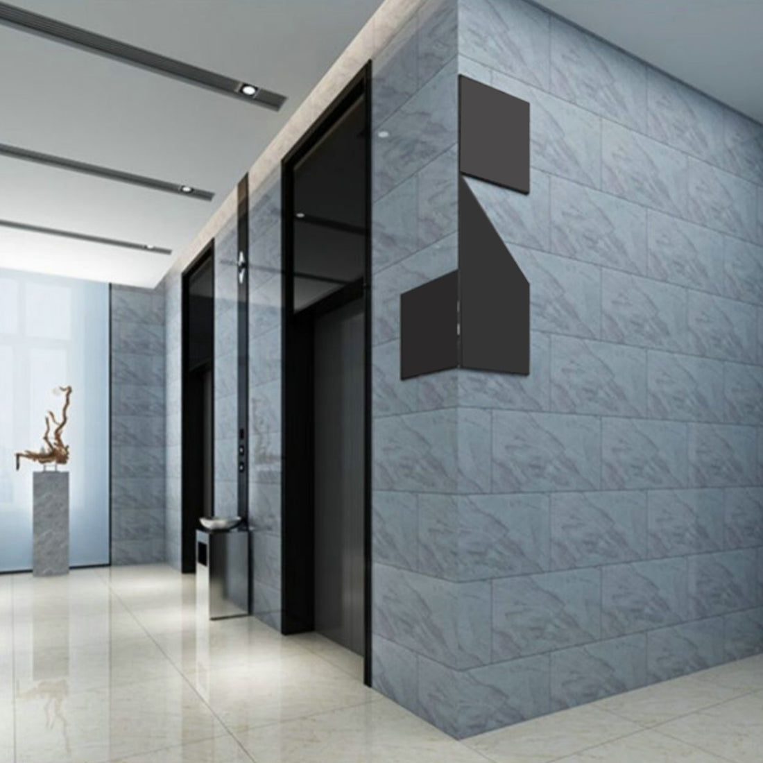 Single Tile Wallpaper Rectangular Peel and Stick Backsplash with Stain Resistant