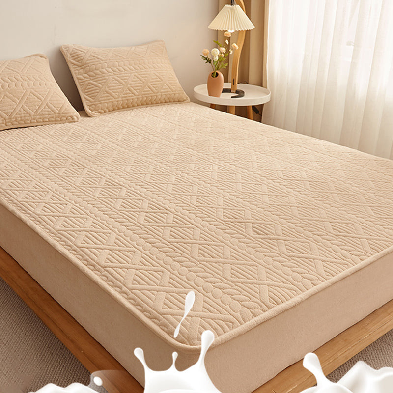 Modern Bed Sheet Set Flannel Elegant Fitted Sheet for Bedroom