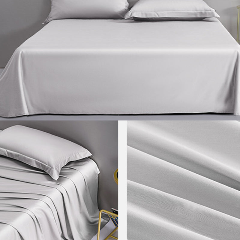 Soild Cotton Bed Sheet Set Elegant Basic Fitted Sheet for Bedroom