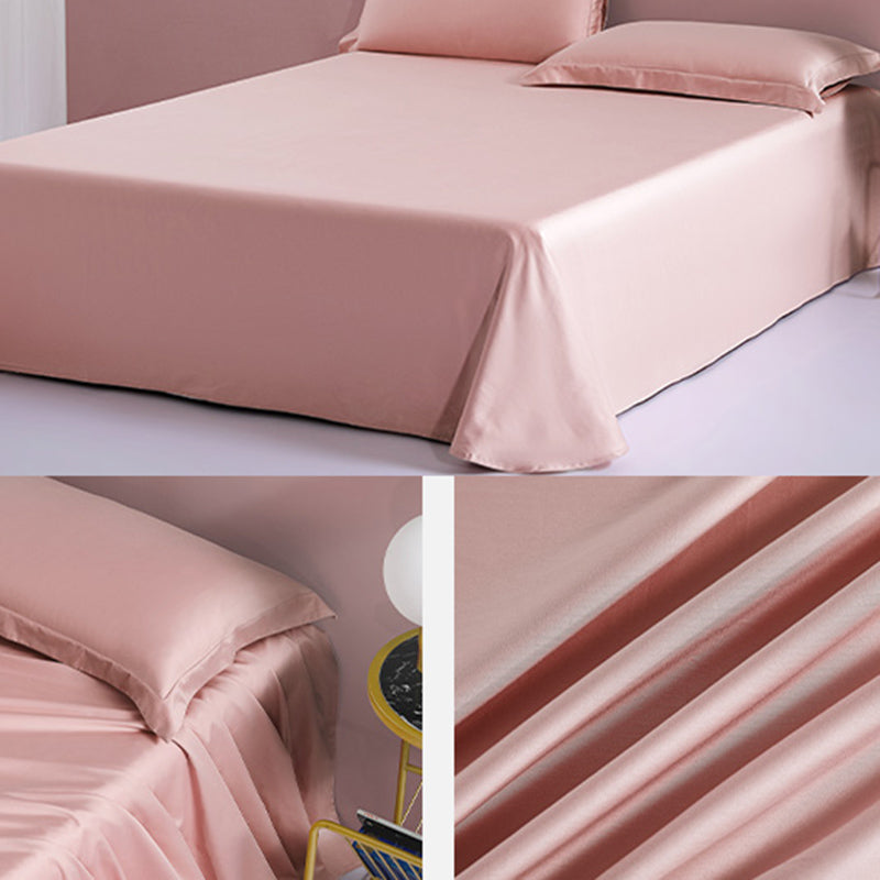 Soild Cotton Bed Sheet Set Elegant Basic Fitted Sheet for Bedroom