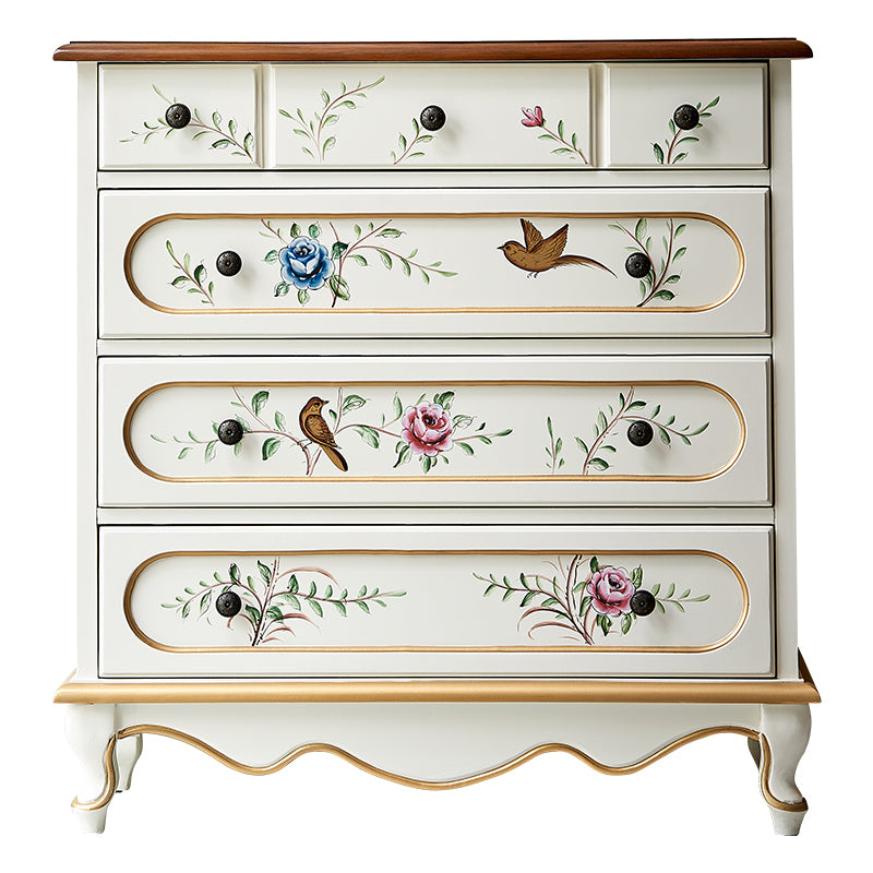 American Traditional Storage Chest Dresser Wooden Dresser with Drawers