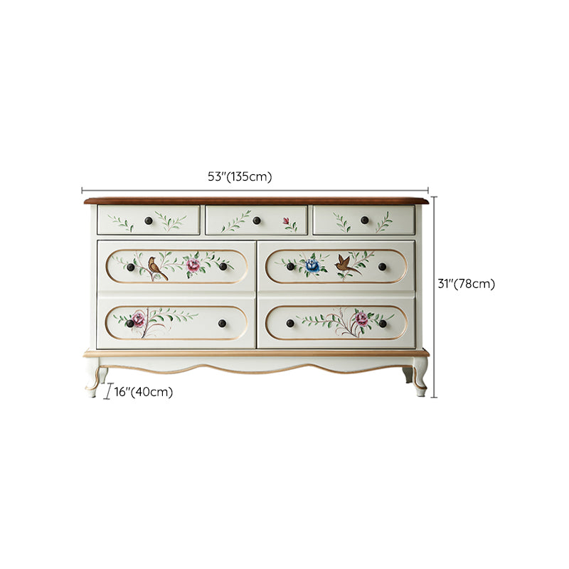 American Traditional Storage Chest Dresser Wooden Dresser with Drawers