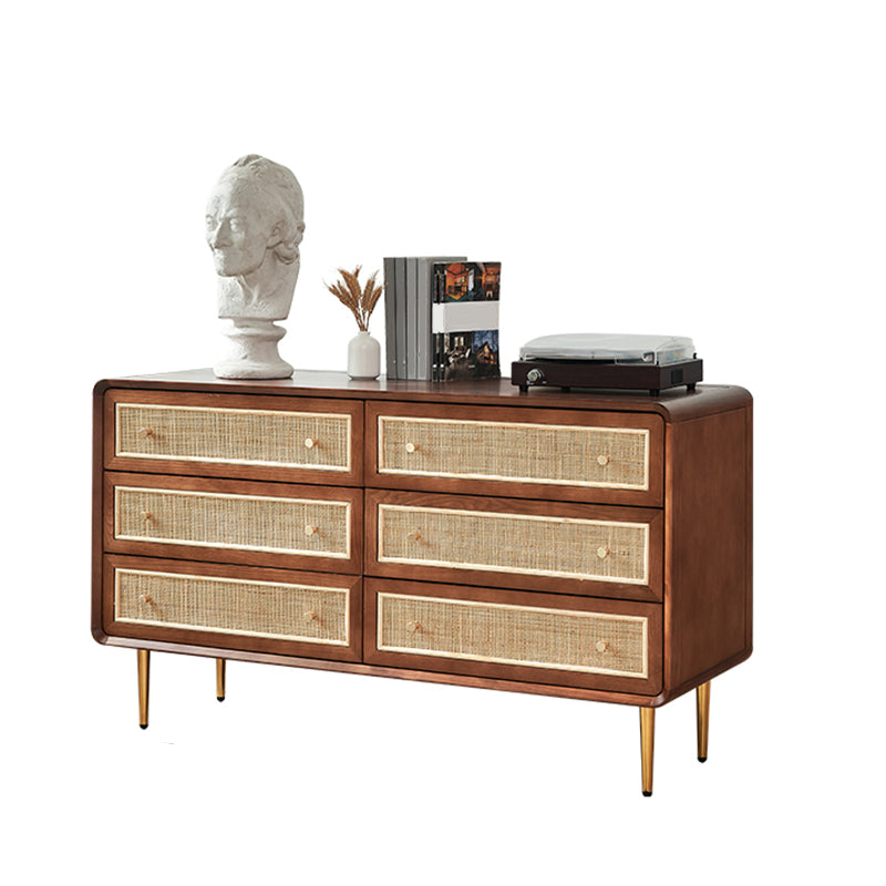 Solid Wood Storage Chest Dresser Traditional Chest for Bedroom