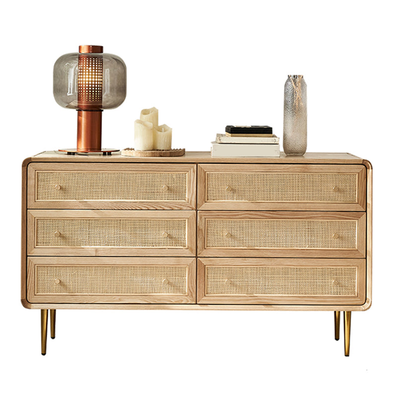 Solid Wood Storage Chest Dresser Traditional Chest for Bedroom