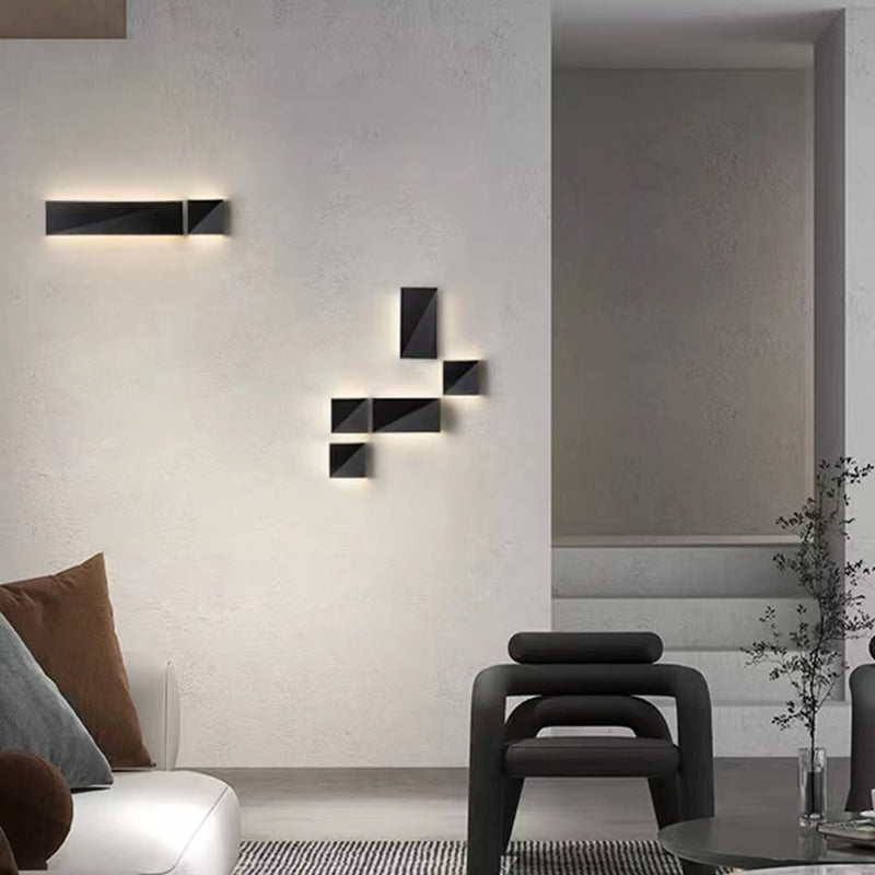Modernism Wall Sconce Rectangle Shade Sconce Lighting for Bedroom