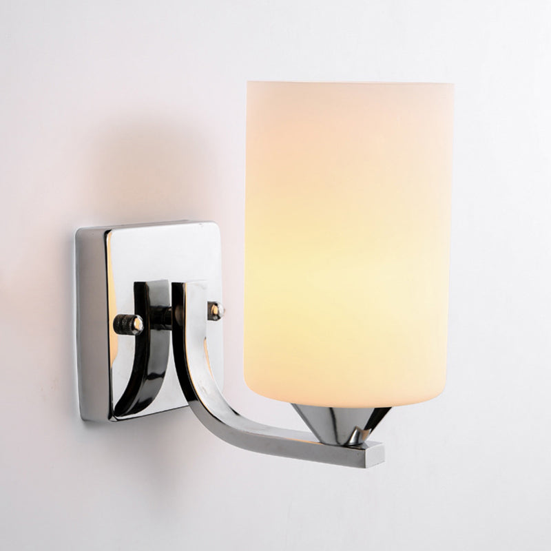 Contemporary Vanity Lighting Glass Shade Wall Light Fixture for Bathroom