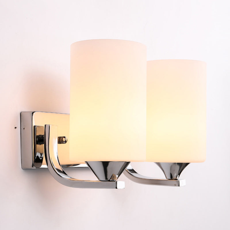 Contemporary Vanity Lighting Glass Shade Wall Light Fixture for Bathroom