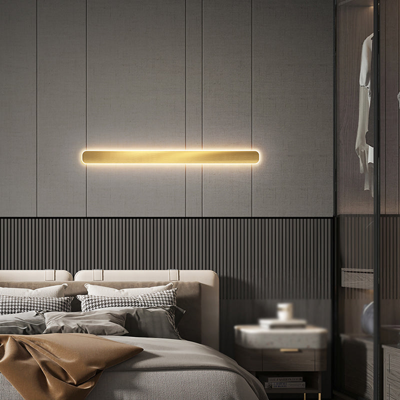 Modern Metal Wall Sconce LED Linear Shape Vanity Lamp with Acrylic Shade for Bathroom