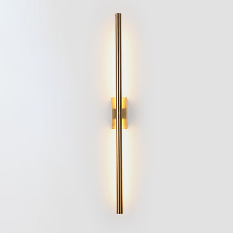 Contemporary Single Bathroom Vanity Light Black/Golden LED Metal Wall Light
