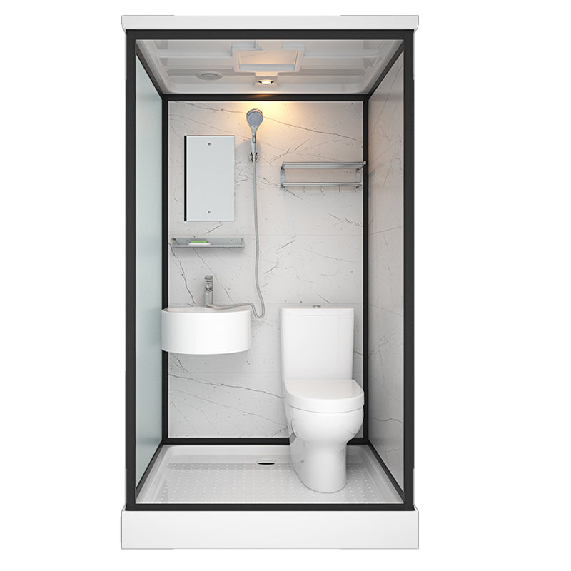 Rectangle Tempered Glass Shower Stall Clear Framed Shower Enclosure