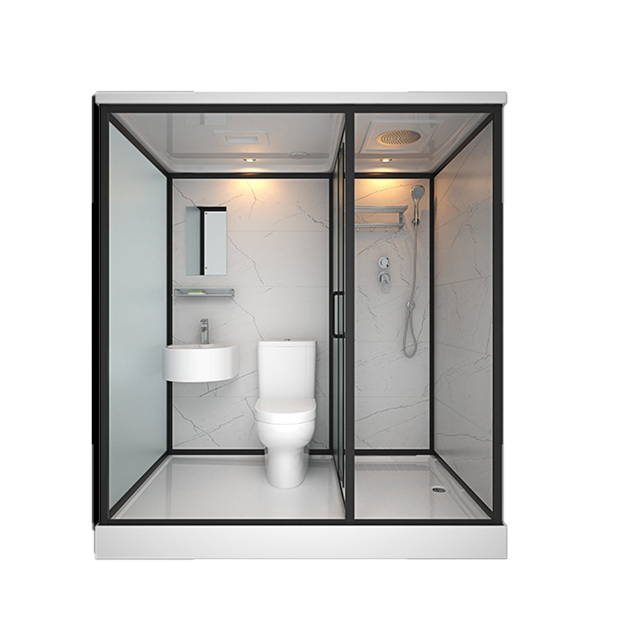 Rectangle Tempered Glass Shower Stall Clear Framed Shower Enclosure
