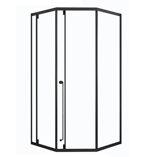 Framed Single Sliding Corner Shower Enclosure with Single Door Handles