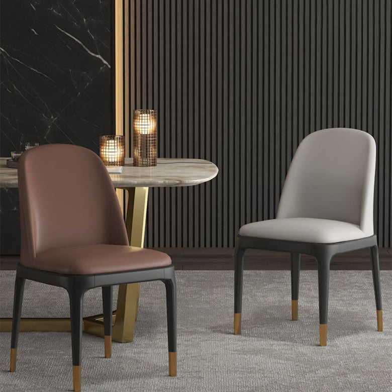 Plastic Side Chair Modern Style Windsor Back Armless Chair for Kitchen Use
