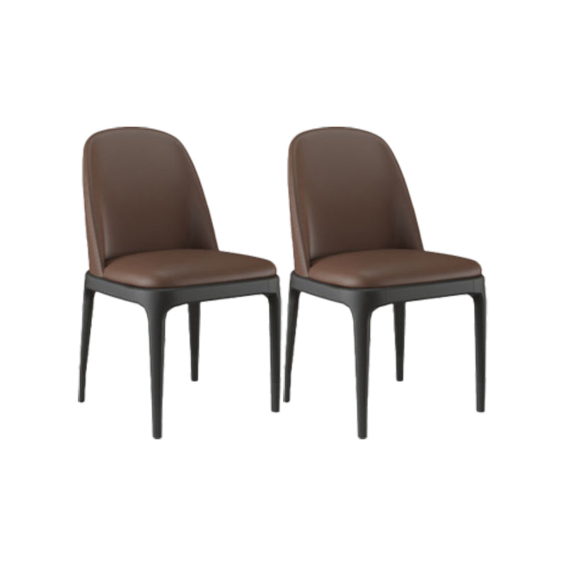 Plastic Side Chair Modern Style Windsor Back Armless Chair for Kitchen Use