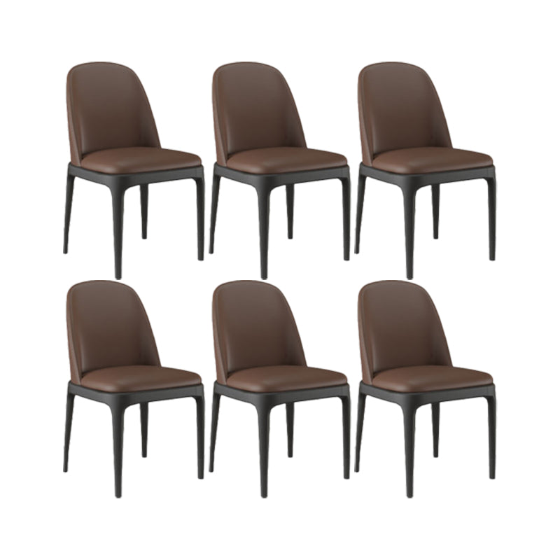 Plastic Side Chair Modern Style Windsor Back Armless Chair for Kitchen Use
