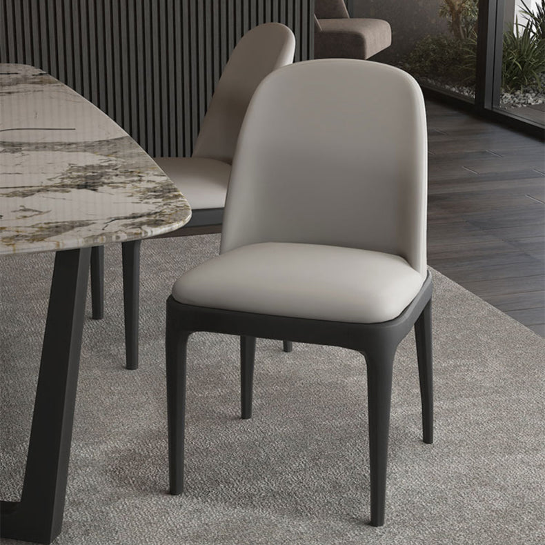 Plastic Side Chair Modern Style Windsor Back Armless Chair for Kitchen Use