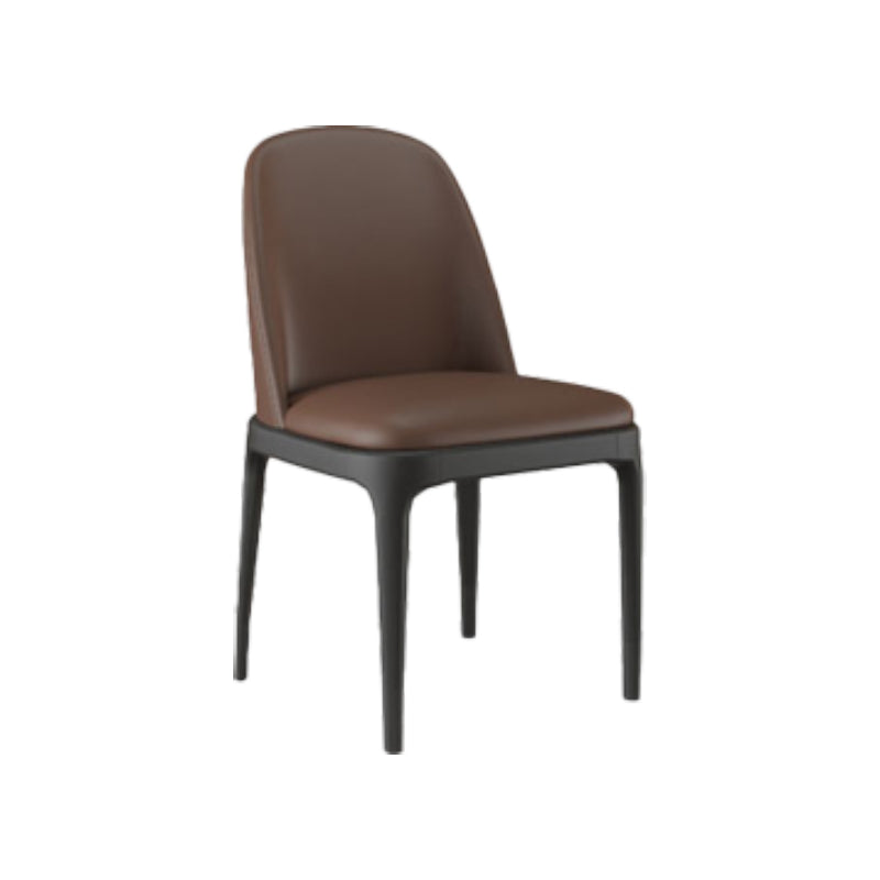 Plastic Side Chair Modern Style Windsor Back Armless Chair for Kitchen Use