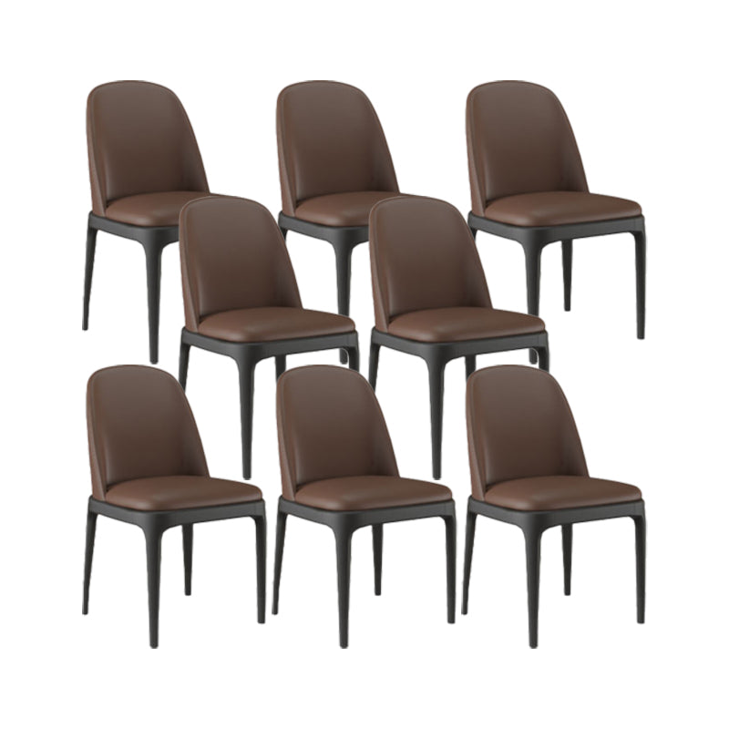 Plastic Side Chair Modern Style Windsor Back Armless Chair for Kitchen Use