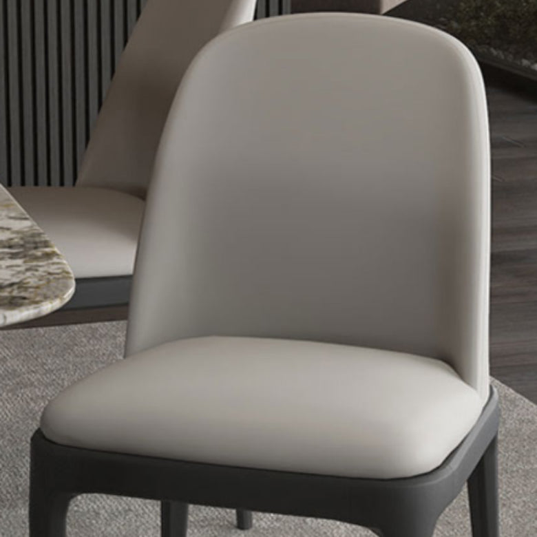 Plastic Side Chair Modern Style Windsor Back Armless Chair for Kitchen Use
