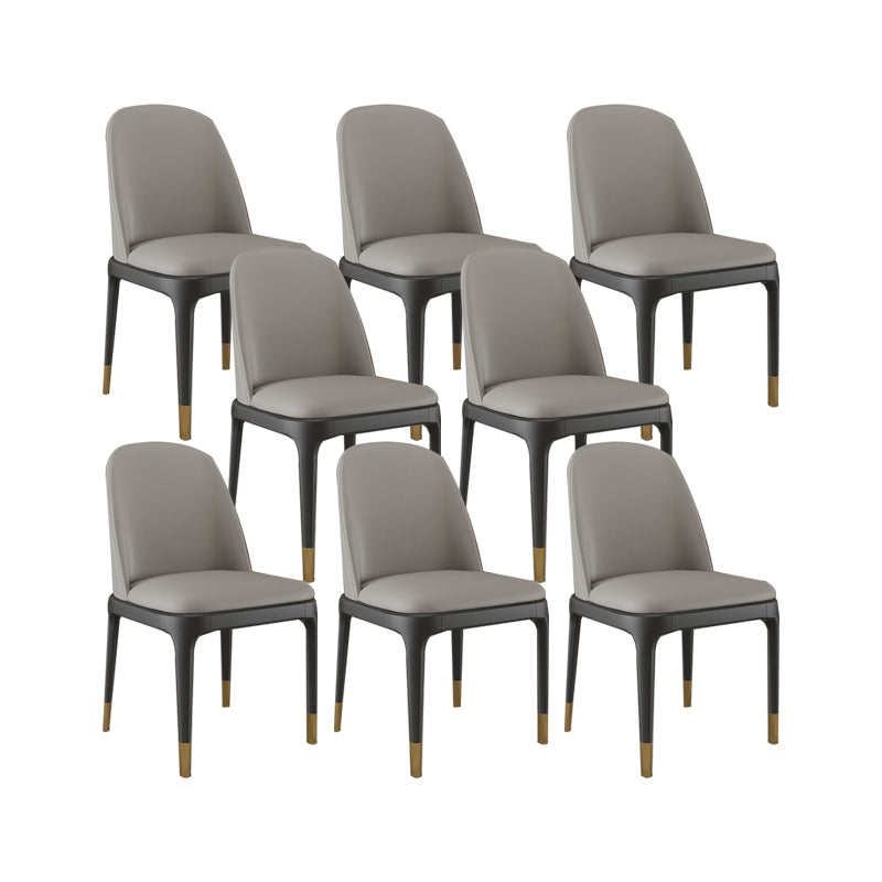 Plastic Side Chair Modern Style Windsor Back Armless Chair for Kitchen Use