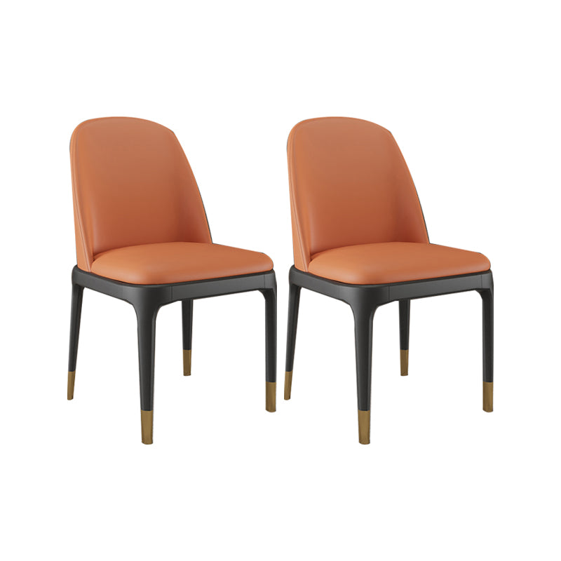 Plastic Side Chair Modern Style Windsor Back Armless Chair for Kitchen Use
