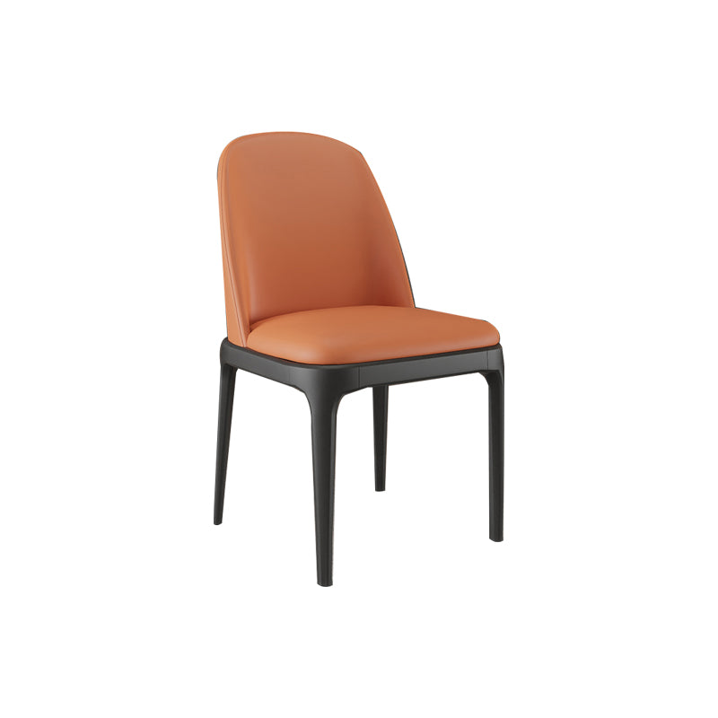 Plastic Side Chair Modern Style Windsor Back Armless Chair for Kitchen Use
