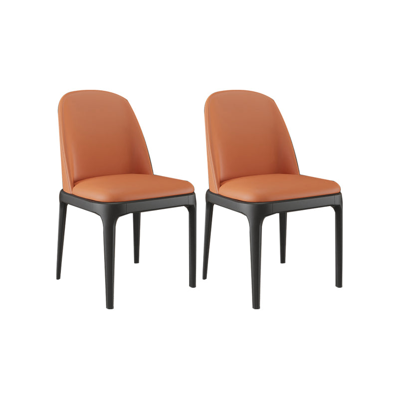 Plastic Side Chair Modern Style Windsor Back Armless Chair for Kitchen Use