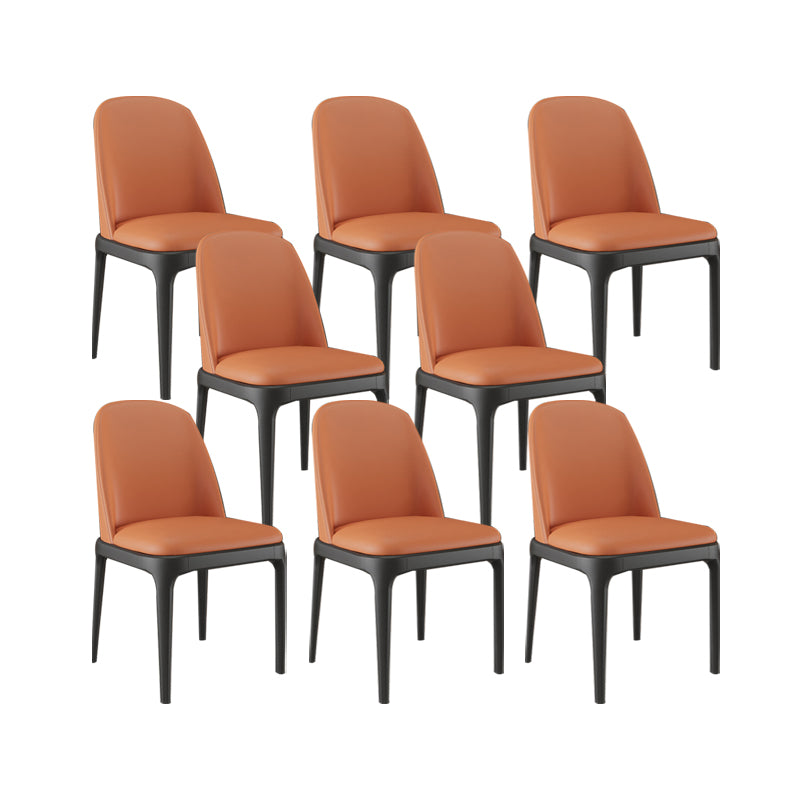 Plastic Side Chair Modern Style Windsor Back Armless Chair for Kitchen Use