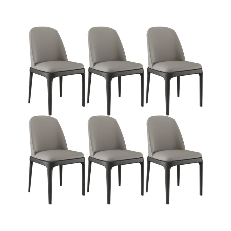 Plastic Side Chair Modern Style Windsor Back Armless Chair for Kitchen Use