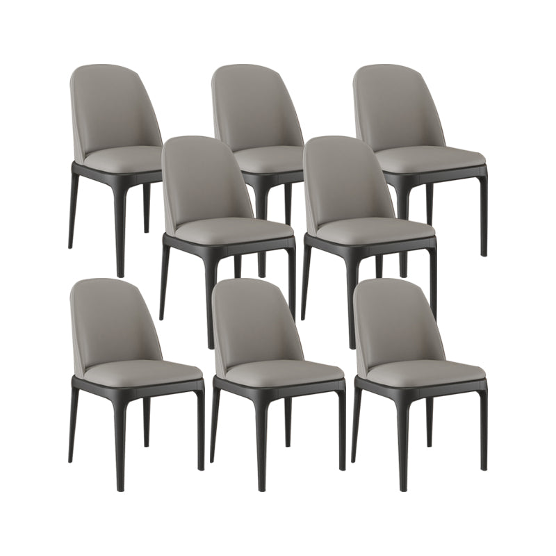 Plastic Side Chair Modern Style Windsor Back Armless Chair for Kitchen Use