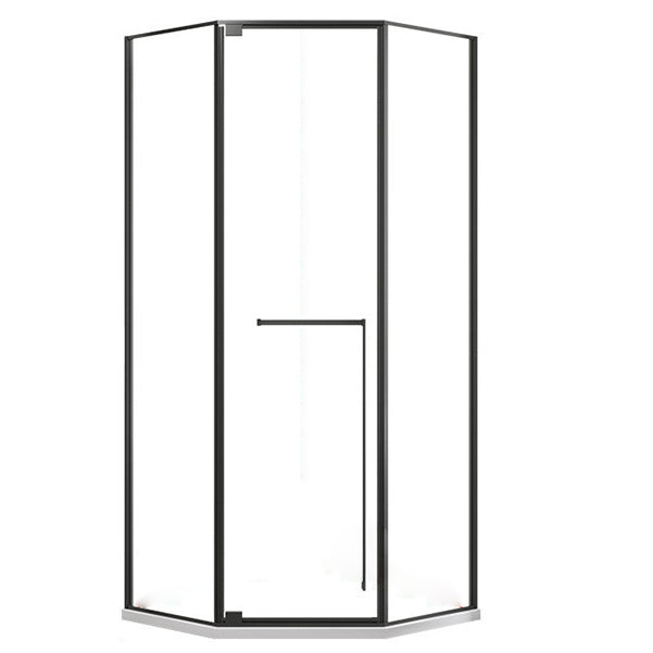 Neo-Angle Tempered Glass Shower Enclosure with Double Door Handles