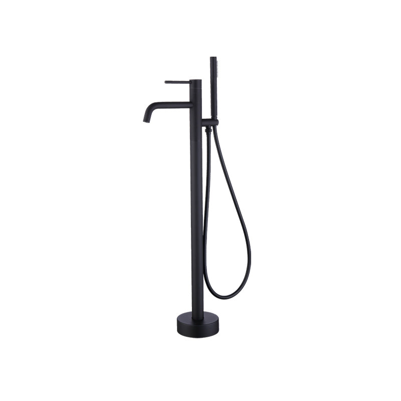 Floor Mounted Metal Freestanding Tub Filler One Handle Freestanding Faucet