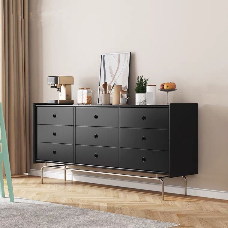 Horizontal Double Dresser Contemporary Dresser with Storage for Home