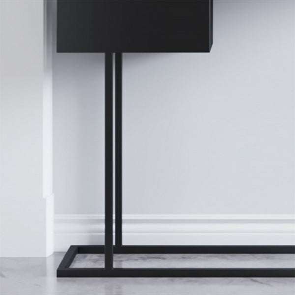 Contemporary Black Console Table Rectangle Console Sofa Table for Hall