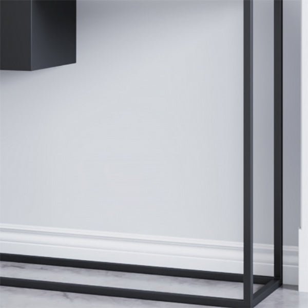 Contemporary Black Console Table Rectangle Console Sofa Table for Hall