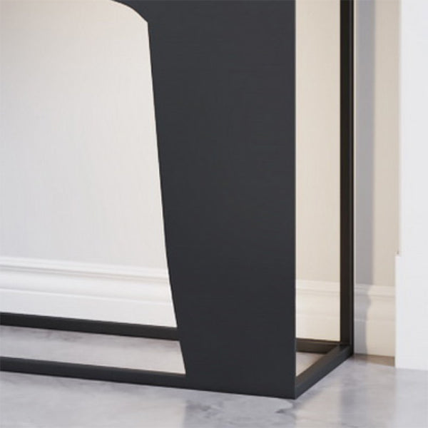 Contemporary Rectangle Console Table Black Console Sofa Table for Hall