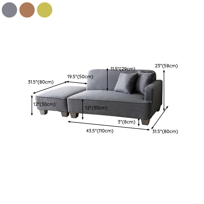 Modern Cotton Blend Sleeper Chair Bed Square Arms Lounge Chair