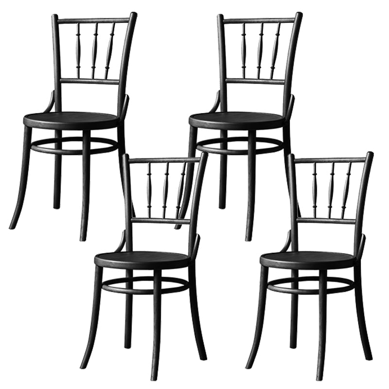 Solid Wood Dining Side Chair High Backrest Patio Dining Chair